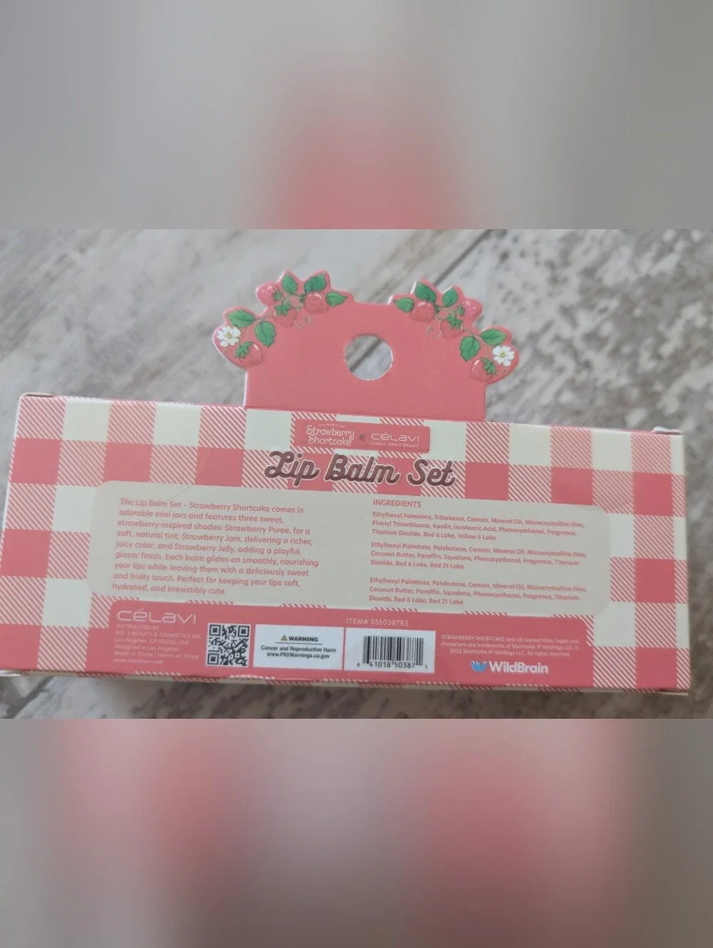 STRAWBERRY SHORTCAKE Pink Lip Balm Set